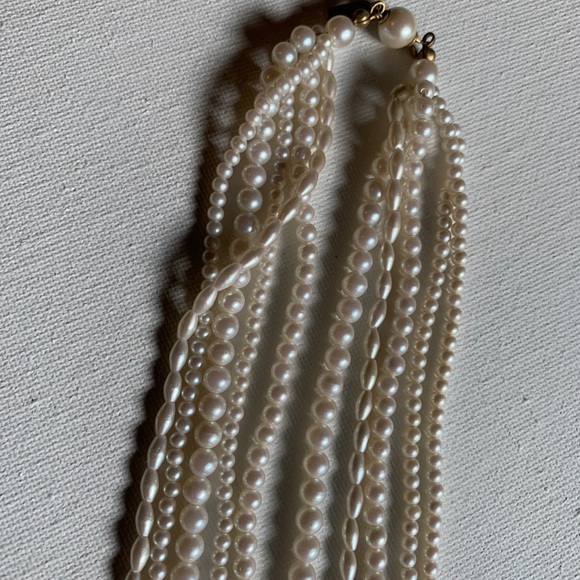 5 strand pearl style necklace MARVELLA - VINTAGE! - Picture 4 of 11